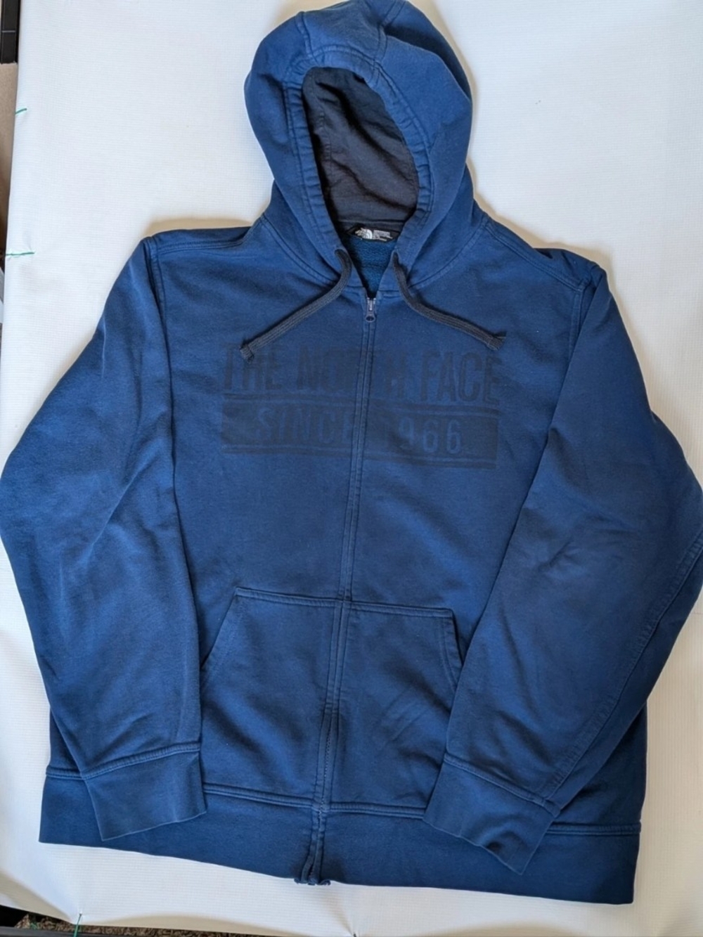 The North Face Men's Navy Full-Zip Hoodie Y2K